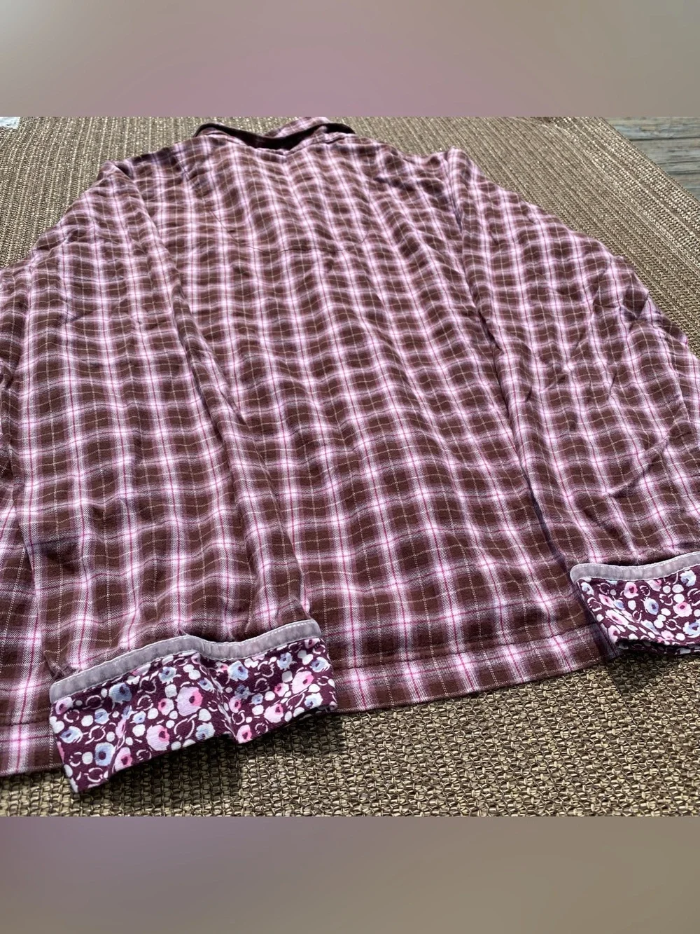 VTG Victoria's Secret Y2K Plaid & Floral Pajama Top M